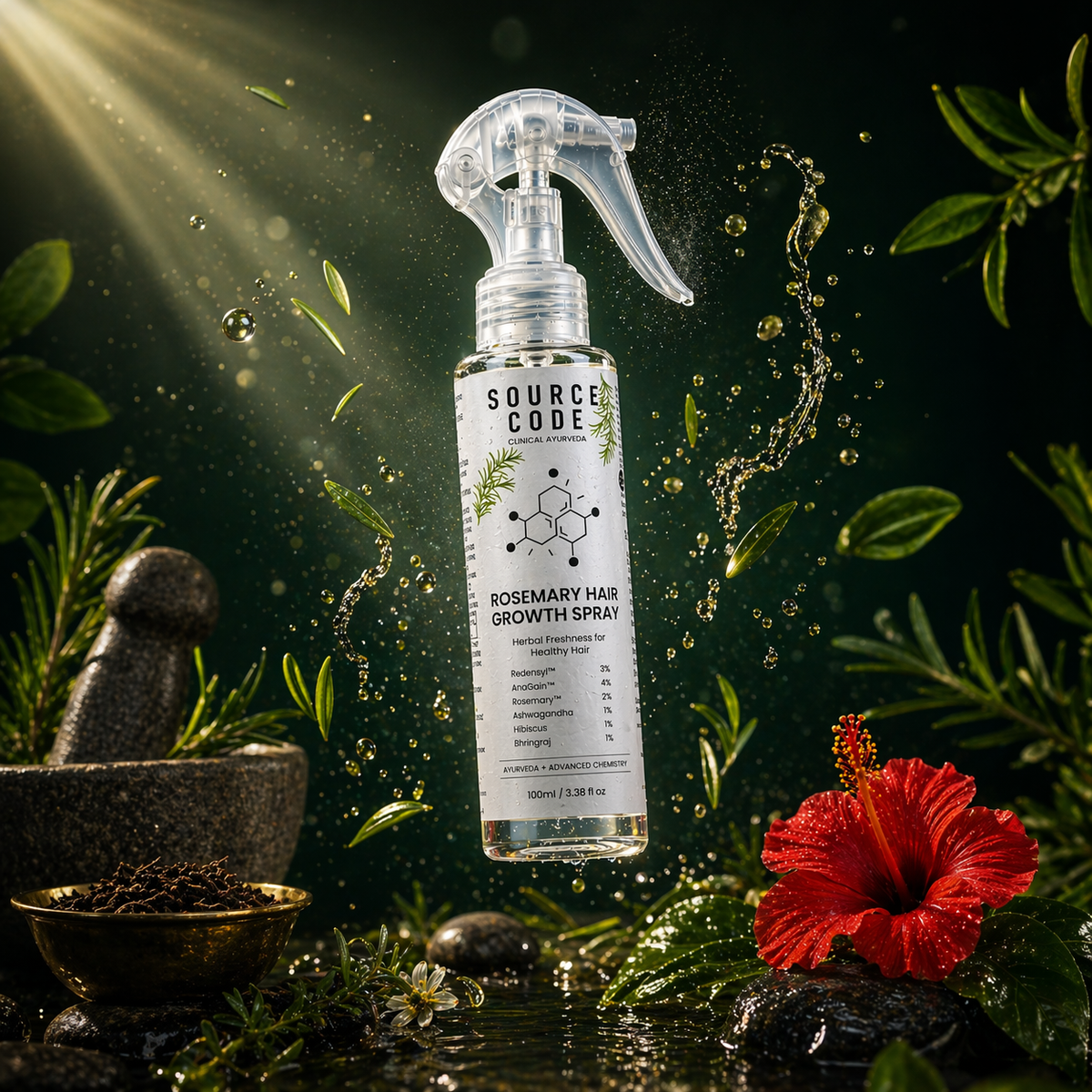 Rosemary Hair Spray (100ml) – Stronger, Thicker & Shinier Hair